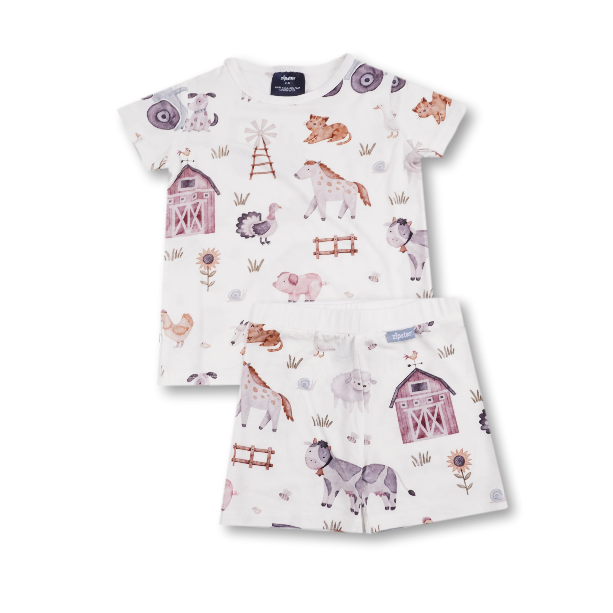 Children's Shortie PJ Set Farmyard