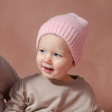 Bonnet en tricot de bambou - Baby Pink