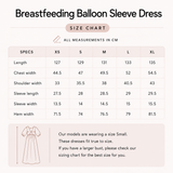 Breastfeeding Balloon Sleeve Dress Pink