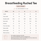 Ruched Breastfeeding Tee Sage Green