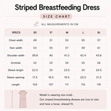 Striped Breastfeeding Dress Blue / White