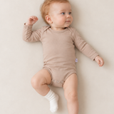 Long-sleeve Body Suit Beige