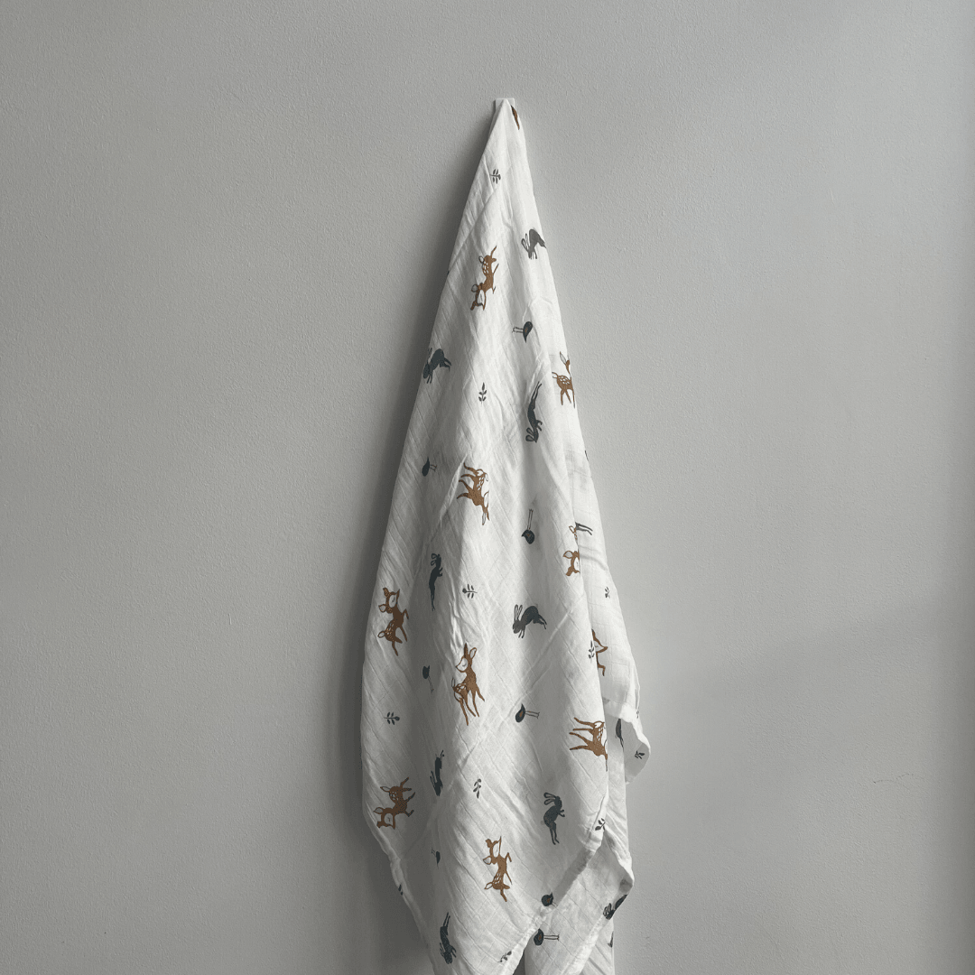 Deer Large Muslin Blanket - Zipster